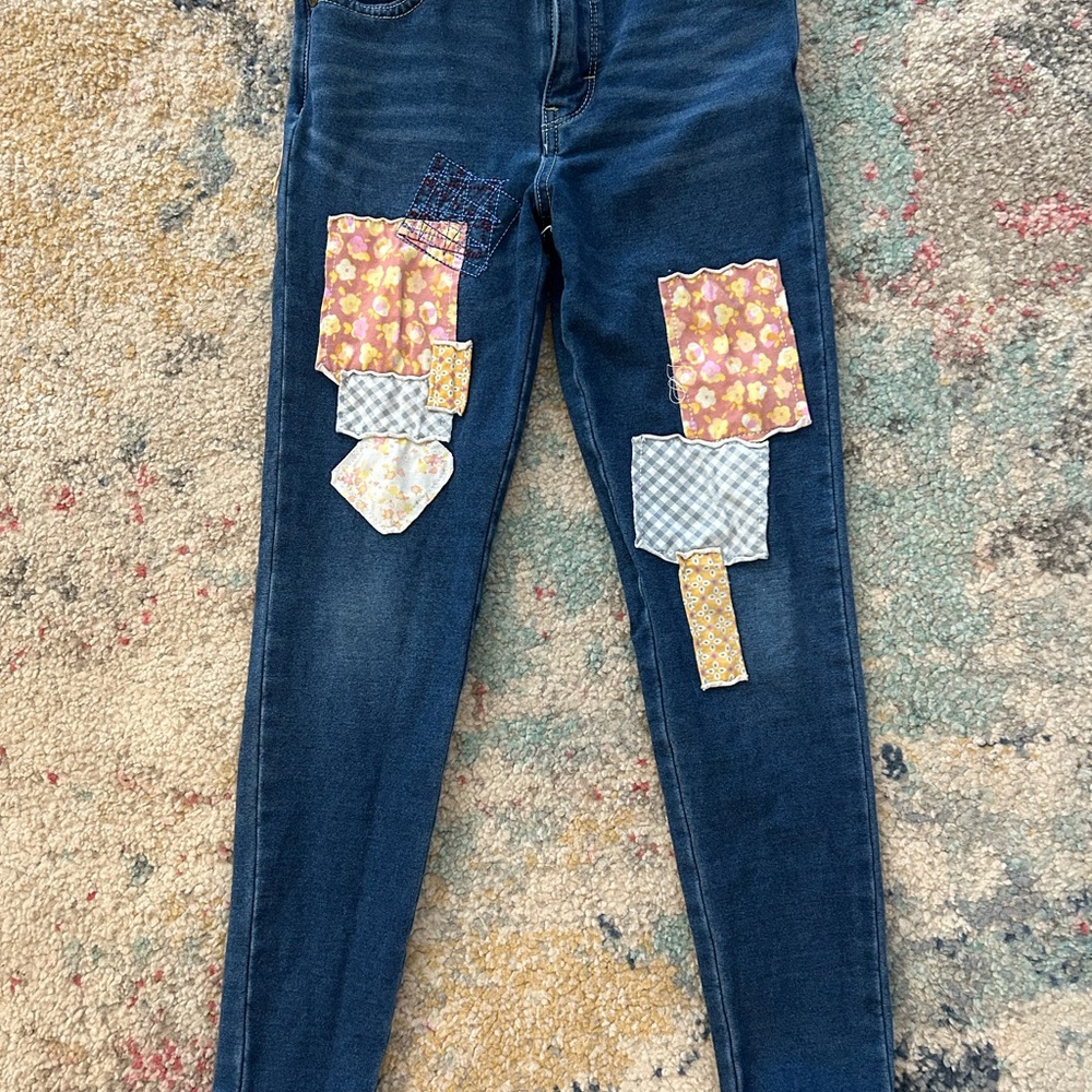 Patchwork Denim Jeggings